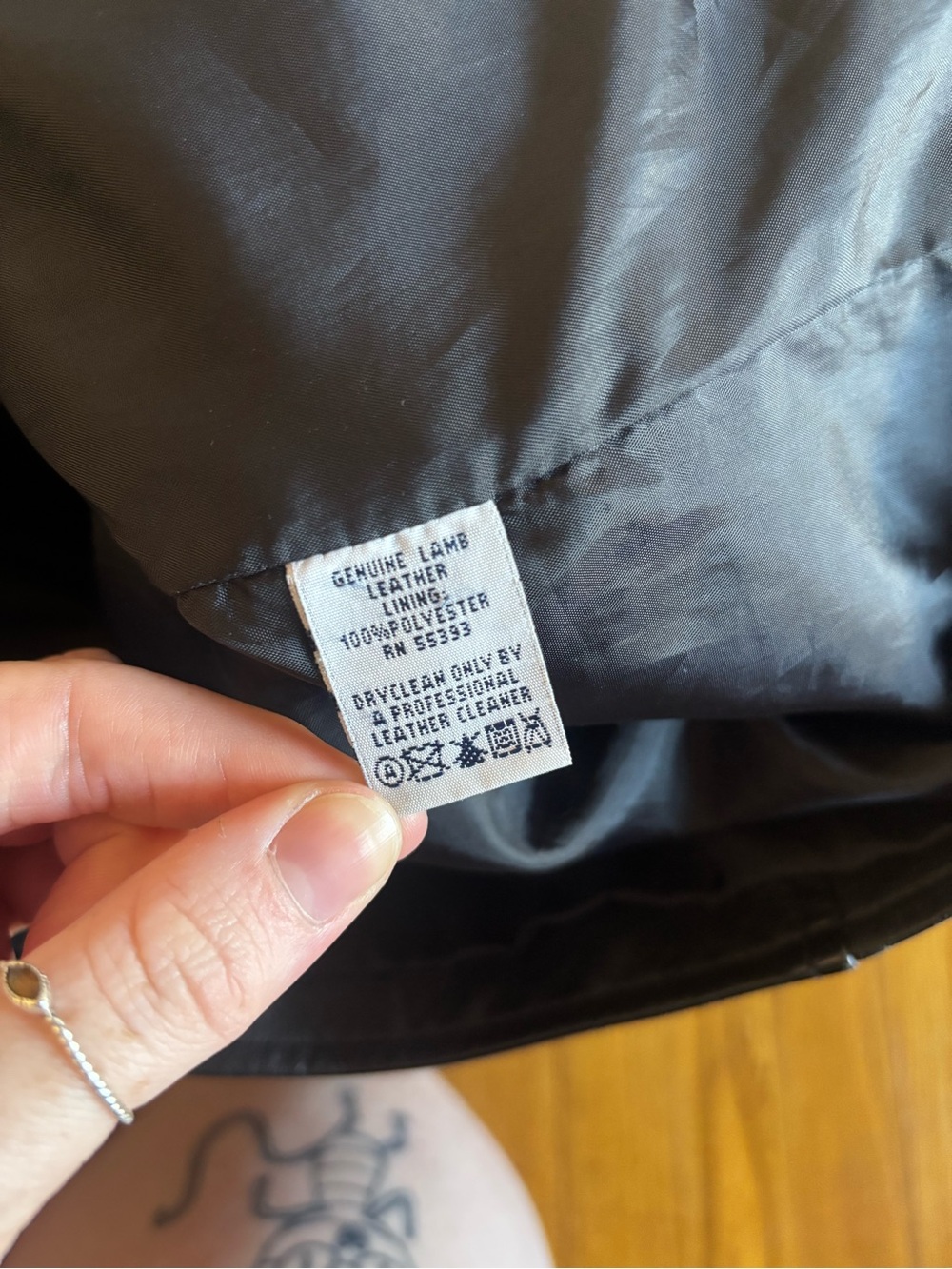 Vintage 100% Leather Jacket Collared Unisex - Picture 8 of 10